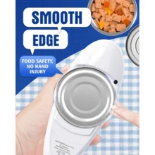 One Touch Electric Can Opener - Automatic Can Openers With Smooth Edge, Free Handheld Electric Can Opener For Kitchen - White - View 6