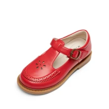 Girls Mary Jane Ballet Flats – School Uniform Dress Shoes For Toddler & Little Girls(Back To School Shoes) - 紅色 - 查看 3