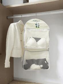 1 件多层悬挂式衣柜收纳盒，专为袜子和内衣设计，配有带口袋的独立织物网状储物袋，壁挂式衣柜隔板，适用于卧室