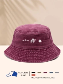 Mũ xô phiêu lưu cổ điển có hình rùa biển, mặt trời, các yếu tố đại dương, câu cá, leo núi, thời trang đường phố hip hop, thời trang, tối giản, thường ngày, đa năng, trang trí, phù hợp với mọi mùa, chống nắng, có nhiều màu sắc - Mũ xô - Xem 14
