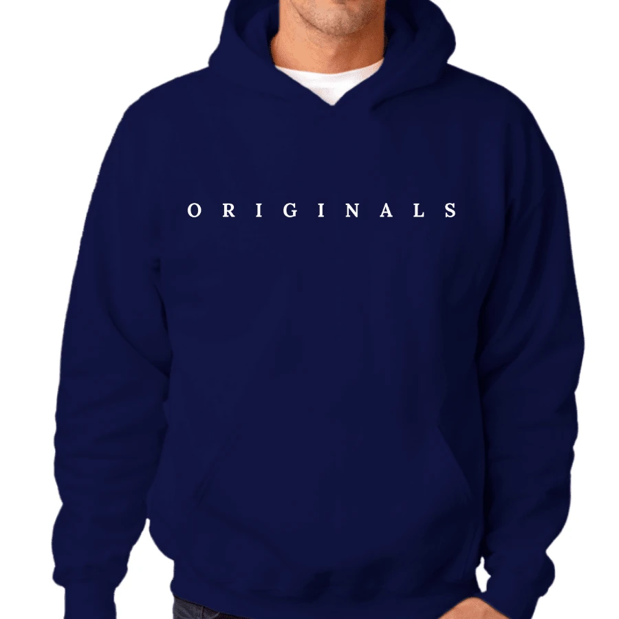 Originals Men's Flannel Sweatshirt Top - Navy Blue - View 1