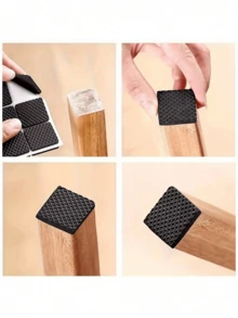 30pcs/Set Non-Slip EVA Table And Chair Pads Modern Black Wear-Resistant Home Pads Noise Reduction Protective Pads(The Product Has An Anti-Slip Function After Being Attached,Avoid Dragging The Stool Too Much To Cause Damage To The Bottom) - Black - View 4