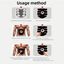 USB Rechargeable Abs Stimulator, Abdominal Muscle Trainer With LED Digital Display, Can Simultaneously Stimulate Abdominal And Arm Muscles - Black - View 11