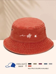 Mũ xô phiêu lưu cổ điển có hình rùa biển, mặt trời, các yếu tố đại dương, câu cá, leo núi, thời trang đường phố hip hop, thời trang, tối giản, thường ngày, đa năng, trang trí, phù hợp với mọi mùa, chống nắng, có nhiều màu sắc - Mũ xô - Xem 13