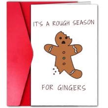 3pcWhimsical Ginger-Themed Christmas Card - Unique, Humorous, And Heartwarming Holiday Greeting For Husband, Wife, Mom, Son, Boyfriend, And Family - Perfect Gift Idea For Friends And Loved Ones - Multicolor - View 4