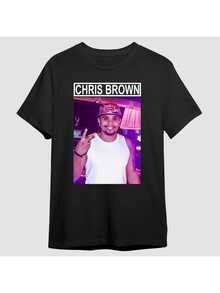 Naldo Meme Chris Rapper Funny Cotton T-Shirt - 黑色 - 查看 2