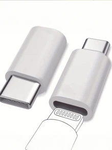 Type C Adapter, Micro Lightning To USB C Connector Convertor For Data Syncing And Charging,Universal For Type C Phones Pads And Other Type C Cable Supported Devices(Not Compatible With Headphones And Audio Devices)