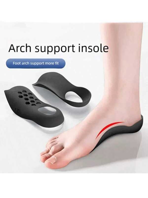QKC 1 Pair TPE Arch Support Insoles, Effectively Support Collapsed Arches And Improve Walking Comfort, 3/4 Length Insoles
