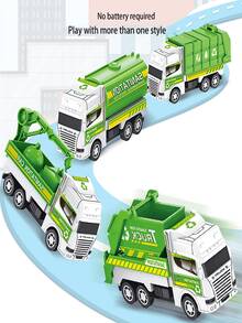 儿童玩具车 城市工程车 消防车 塑料玩具车模型车玩具套装，男孩女孩礼物，节日/圣诞礼物 - 彩色 - 查看 4