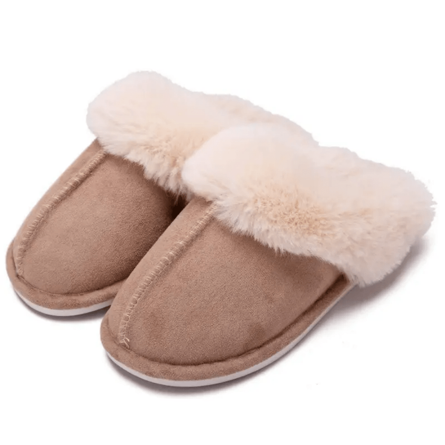 1pc Women's Comfortable Fleece Slippers - Warm Beige Winter House Shoes, Soft Fleece Lining, Non-Slip Rubber Sole, Suitable For Indoor And Outdoor, Home Slippers