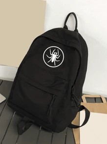 Minimalist Solid Color Backpack Multifunctional Boys And Girls College Style Campus Backpack Versatile Nylon Travel Backpack Large Capacity Wear-Resistant Decoration Simple Casual Schoolbag Suitable For Book Bag, School Supplies, School Backpack, School Bag, Backpack For School, Back To School Backpack, School Bookbag, Big Backpack, Backpack School