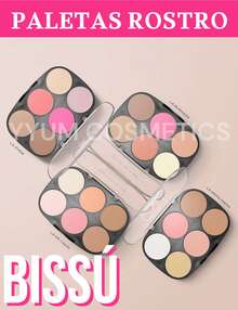 Paleta para rostro Bissu con iluminadores,contorno y rubores - 02 Coral - Ver 3