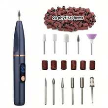 Teckwe Electric Nail Grinder, Professional Nail Drill Machine, 15000RPM High Speed, Grinder With 11 Sanding Bits, 26 Sanding Bands And LCD Display,Professional Home Nail Care, Filing, Buffing, Shaping, Cuticle Care, Suitable For Nail Salons And Home Use, Nail Polish Remover, Professional Nail Tools, Electric Nail File, Stylish Design, Good Gift - Multicolor - View 12