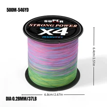 1 pieza Línea de pesca de 4 hebras de PE (polietileno), con una resistencia a la tracción de 16-88 lbs, apta para pesca de carpa, pesca de mar y pesca de hielo, también adecuada para redes de pesca, volar cometas, un regalo perfecto para entusiastas de la pesca