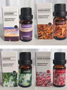 10ml Aromatherapy Essential Oil Yoga Oil Plant Essential Oil For Humidifier Diffuser Fruit Flower Aroma Fragrance Oil Jasmine Lavender Rose Orange, Living Room And Bathroom Deodorization,Suitable For Diffusers, Humidifiers