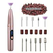 Teckwe Electric Nail Grinder, Professional Nail Drill Machine, 15000RPM High Speed, Grinder With 11 Sanding Bits, 26 Sanding Bands And LCD Display,Professional Home Nail Care, Filing, Buffing, Shaping, Cuticle Care, Suitable For Nail Salons And Home Use, Nail Polish Remover, Professional Nail Tools, Electric Nail File, Stylish Design, Good Gift - Multicolor - View 13