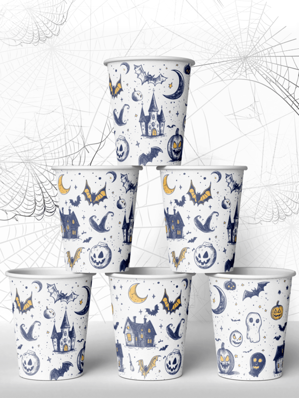 50/20/9 Pcs Halloween Disposable Paper Cups For Halloween Party Trick Or Treat Party Decorations , Halloween Party Supplies,9 Oz