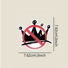 1 Stück Aufkleber, Anti-Monarchie politischer witziger Protest wasserfester Vinyl-Aufkleber für Laptop, Wasserflasche, Notizbuch, Auto, politische Satire, Nicht mein, Entsorgen, Rote Mütze Kult, Clown Zirkus