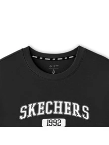 Skechers Giày thể thao đế dày cổ điển thời trang dành cho nam, thích hợp cho học sinh, quà tặng, nhân viên, hoạt động ngoài trời, đi bộ đường dài, đi làm, thoải mái - màu đen - Xem 4