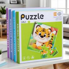 New 3-In-1 Progressive Difficulty Magnetic Puzzle Book, Suitable For Children 3+ Years Old, Educational Logic Development Puzzle Toy, Children's Day/Birthday Gift