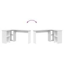 Escritorio blanco Larryhot, escritorio mediano de madera de ingeniería blanca, resistente y duradero, fácil de montar, hermoso, ideal para decoración del hogar y regalos.