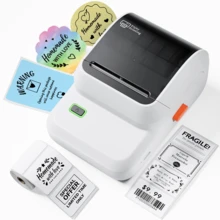 Phomemo M100 Label Maker Machine, Wireless Label Printer, Portable Sticker Label Printer,2 Inch Themal Sticker Printer For Home Use & Small Business, Compatible With IOS & Android Phone, With 1 Roll Label - White - View 3