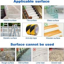 防滑胶带，夜光防滑牵引胶带，降低室内或室外楼梯踏板和其他光滑表面的滑倒风险 - 让您保持 2 英寸 X 16.4 英尺