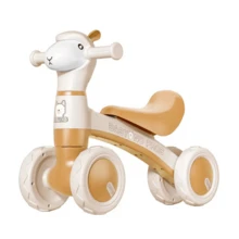 Bicicleta de equilibrio para niños, juguete de montar con luces y música, entrenamiento de equilibrio amigable, regalo divertido para niños - Multicolor - Ver 14