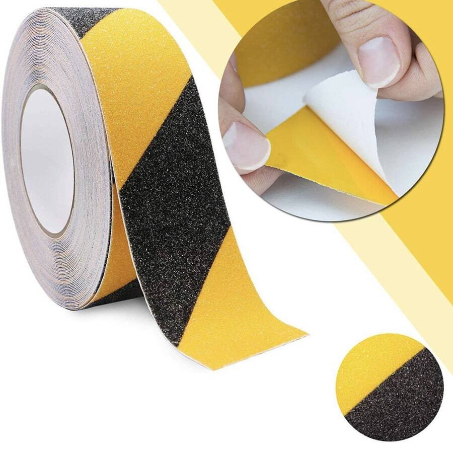 防滑胶带，夜光防滑牵引胶带，降低室内或室外楼梯踏板和其他光滑表面的滑倒风险 - 让您保持 2 英寸 X 16.4 英尺