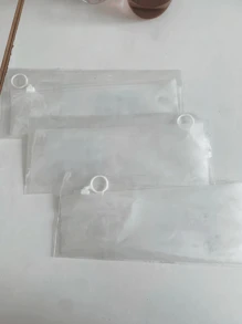 5/10/20 Geantă transparentă cu fermoar, mată, pentru depozitarea lenjeriei intime, șosete, geantă de ambalare pentru haine, potrivită pentru depozitarea lenjeriei intime, cosmetice, papetărie, articole de călătorie, necesități de călătorie, depozitarea gustărilor, depozitarea jucăriilor, depozitarea articolelor de toaletă, depozitarea în baie, geantă de depozitare pentru călătorii de Crăciun