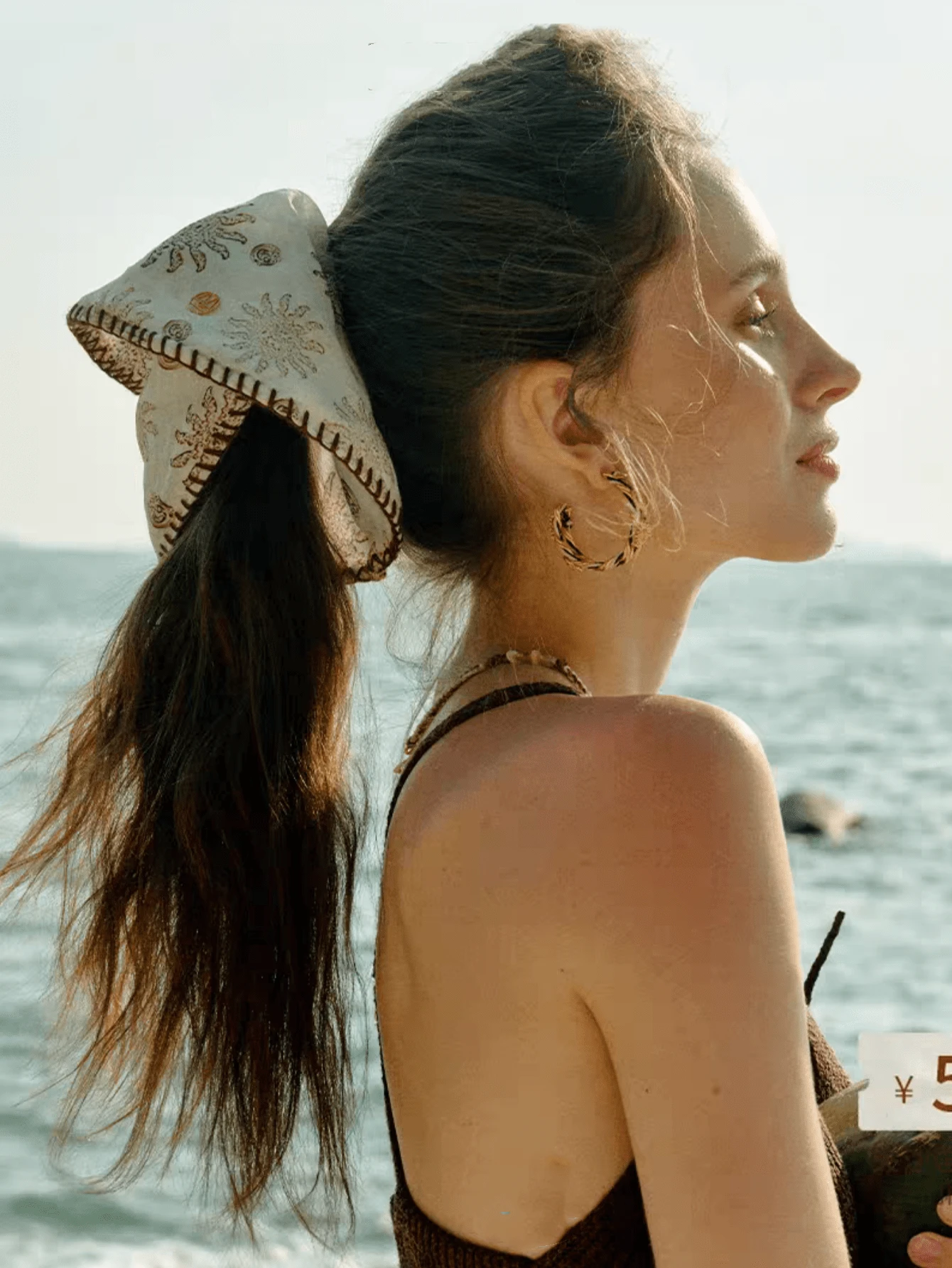 1个超大复古发圈，适合海滩度假，高端大气，百搭时尚发饰，发绳，发圈，发圈，洗脸，马尾辫发饰，弹力发带