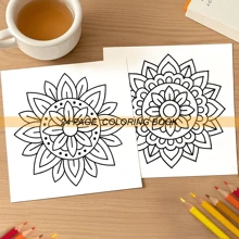 适合成人、青少年和学生的豪华曼陀罗着色书，儿童 DIY 绘画绘图 - 24 页 - 升级厚纸，独特封面 | 情人节、圣诞节、万圣节等的完美放松礼物，可用作学校用品、返校