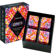 SHASHIBO Shape Shifting Box - STEM Magnetic Fidget Cube That Transforms Into Over 70 Shapes, Download Fun In Motion Toys Mobile App (Blue Planet) - Confetti - 查看 1