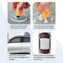 1 Piece Of 2-In-1 Emergency Seat Belt Cutter With Car Keychain, Hammer, Mini Fire Hammer, Car Emergency Escape Tool, Window Breaker, Portable Rescue Tool Keyring, Emergency Hammer, Car Emergency Escape Device Window Breaker, Multi-Functional Emergency Window Glass Breaking Tool For Life Saving - Easy To Break Glass And Cut Belt In Emergency Situations Multicolor School Car Accessories Cute Goth Y2k