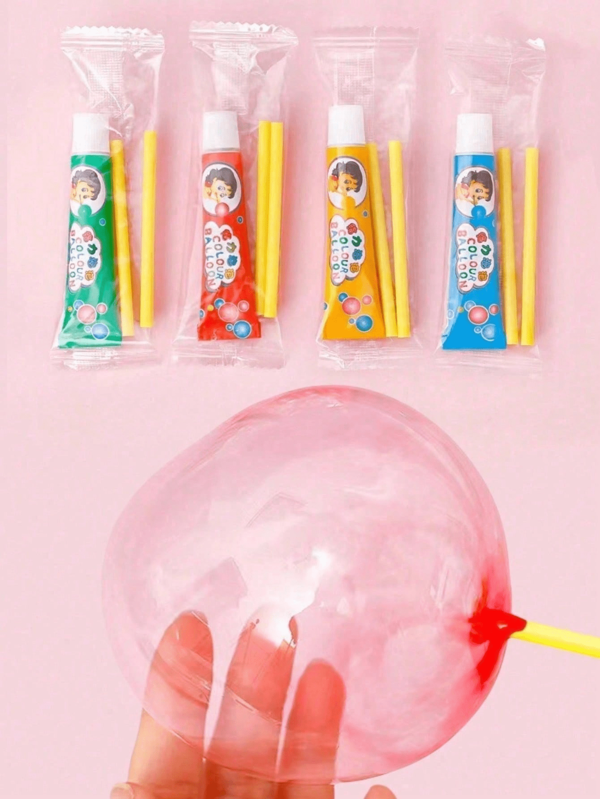 3 pièces / 6 pièces / 12 pièces / 24 pièces Ballons à bulles de couleurs aléatoires, profitez du jeu nostalgique de soufflage de bulles - convient pour les fêtes d'anniversaire et les accessoires de jeu