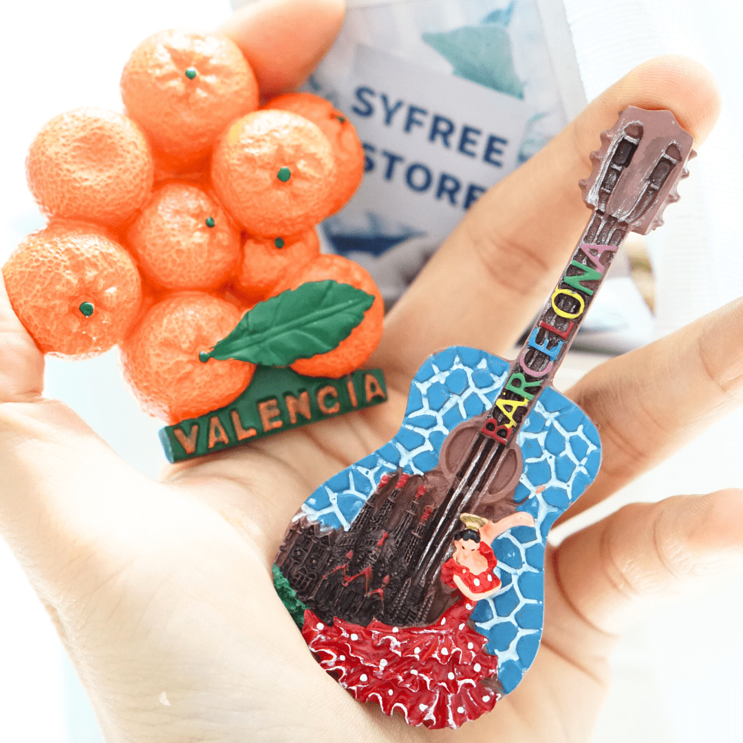 1pc Refrigerator Magnet, Birthday Gift, Graduation Gift, Spain Souvenir, European Fridge Magnet, Travel Gift, Holiday Gift, Home Decor, Art Fridge Magnet