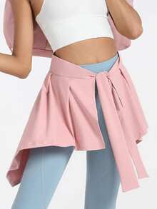 2 件女士瑜伽、芭蕾、网球裙、系带裙、瑜伽运动裹身短裙、衬衫、跑步裹身运动裙 - 彩色 - 查看 7