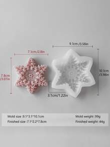 1 pieza Molde de silicona con diseño de copo de nieve exquisito y hermoso - Con un patrón de diseño de detalle muy exquisito, es adecuado para decoraciones DIY exquisitas interiores, decoraciones navideñas, regalos festivos, regalos para niñas, regalos de cumpleaños y artículos artesanales exquisitos.