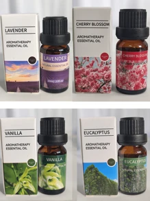 10ml Aromatherapy Essential Oil Yoga Oil Plant Essential Oil For Humidifier Diffuser Fruit Flower Aroma Fragrance Oil Jasmine Lavender Rose Orange, Living Room And Bathroom Deodorization,Suitable For Diffusers, Humidifiers
