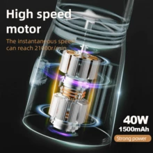 SOKANY 1 Stück tragbarer Entsafter, Dual-Purpose Entsafter, tragbare USB wiederaufladbare Mini-Standmixer, Frisch-Entsafter Becher, kabellose tragbare Entsafter, kommt mit Sport-Becherverschluss, Personen-Standmixer, verwendet für Smoothies und Cocktails, Familien-Obstmixer, sehr geeignet für Küche, Familie, Reisen, ist ein kleines Gerät zum Getränke-Mixen im Sommer