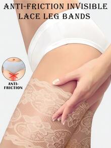 1 Pair Of Inner Thigh Root Anti-Friction Magic Sock Covers, Thin Anti-Friction And Scar-Covering Lace Thigh Covers For Overweight People - Multicolor - View 1