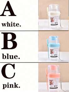 1pc Minimalist Salad Cup, Portable For Weight Loss, Plastic Carry-On, Fruit & Vegetable With Fork Lid, Yogurt Slimming Cup, Outdoor Sports (Color May Vary Due To Lighting Conditions) - Multicolor - View 10