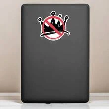 1 Stück Aufkleber, Anti-Monarchie politischer witziger Protest wasserfester Vinyl-Aufkleber für Laptop, Wasserflasche, Notizbuch, Auto, politische Satire, Nicht mein, Entsorgen, Rote Mütze Kult, Clown Zirkus