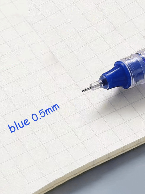 10 bolígrafos de gel azul de secado rápido rectos/bolígrafo de gran capacidad para notas, firmas de oficina/adecuado para escuela, oficina, exámenes, artículos de papelería, temporada escolar, útiles escolares, suministros escolares, suministros para profesores, necesidades escolares, marcadores, suministros de escuela secundaria