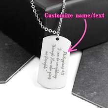 1 mặt dây chuyền thẻ tên chó bằng thép không gỉ tùy chỉnh kèm dây chuyền, dây chuyền khắc tên cá nhân, phụ kiện nam, dây chuyền tùy chỉnh, quà tặng cá nhân, quà tặng cho bạn trai, quà tặng nam giới, đồ dùng học tập, quà tặng tùy chỉnh, quà tặng Giáng sinh, trang trí nhà cửa phòng khách - Nhiều màu - Xem 11