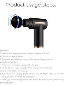 Pistola de masaje muscular portátil para masaje corporal, con pantalla táctil LED, ajuste de velocidad, recargable y 4 cabezales de masaje intercambiables - Fascia Gun - Asiento muscular - Instrumento de percusión eléctrico multiusos de grado fisioterapéutico profesional para hombros, cuello, cintura y espalda, regalos únicos y geniales para hombres, mujeres y regalos para ella