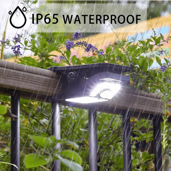 Solar betriebenes tragbares wasserdichtes Nachtlicht, IP65 wasserdicht, einfache Installation, Bewegungssensor + Lichtsensor Modi, geeignet für den Außenbereich in Garten, Terrasse, Geländer, Zaun, Wand, Notfall, Camping, Treppen & Korridore