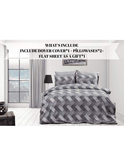 Duvet Set | Flat Sheet Included As A Gift | Single Size 150*200 Cm (1 Duvet Cover – 1 Pc + 1 Pillowcase – 1 Pc) Or Double Size 200*200 Cm (1 Duvet Cover – 1 Pc + 2 Pillowcases – 2 Pcs) | Soft & Breathable For All Seasons