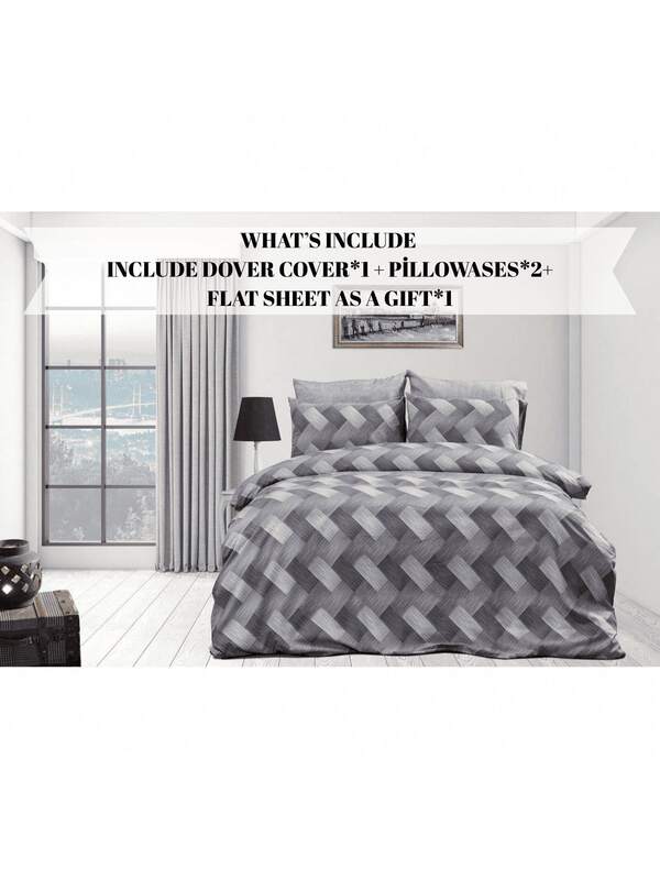Duvet Set | Flat Sheet Included As A Gift | Single Size 150*200 Cm (1 Duvet Cover – 1 Pc + 1 Pillowcase – 1 Pc) Or Double Size 200*200 Cm (1 Duvet Cover – 1 Pc + 2 Pillowcases – 2 Pcs) | Soft & Breathable For All Seasons