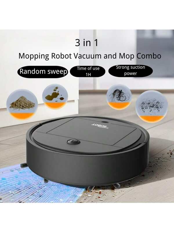 Vacuum Robot, Powerful Suction, Up To 20 Minutes Of Run Time, Ultra-Thin, Automatic Charging, Robot Vacuum And Mop Combo, Ideal For Pet Hair Hard Floors And Daily Cleaning